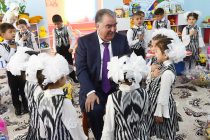Глава государства Эмомали Рахмон в Пенджикенте открыл дошкольное учреждение «Маърифатпарвар»