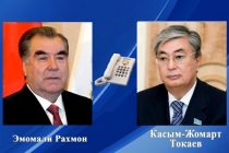 Президент Республики Таджикистан Эмомали Рахмон провёл телефонный разговор с Президентом Республики Казахстан Касым-Жомартом Токаевым