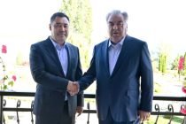 Президент Республики Таджикистан Эмомали Рахмон провел встречу с Президентом Кыргызской Республики Садыром Жапаровым