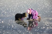В Муминабаде трое детей провалились под лед