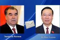 Президент Республики Таджикистан Эмомали Рахмон направил поздравительную телеграмму избранному Президенту Социалистической Республики Вьетнам Во Ван Тхыонгу