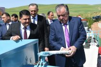 Президент страны Эмомали Рахмон в Дангаринском районе открыл Торговый кооператив «Рыбоводство Каёнуш»