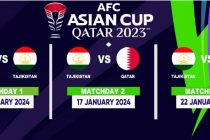 Сборная Таджикистана по футболу начнет Кубок Азии-2023 матчем против сборной Китая