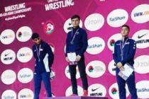 Таджикский спортсмен-юниор Алишер Рузимадов завоевал золотую медаль на чемпионате Азии по греко-римской борьбе