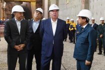 Глава государства Эмомали Рахмон ознакомился с ходом строительных работ в монтажной камере постоянного водосбора гидроэлектростанции «Рогун»