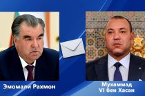 Президент Республики Таджикистан Эмомали Рахмон направил телеграмму соболезнования Королю Королевства Марокко Мухаммаду VI бен Хасану