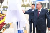 Лидер нации Эмомали Рахмон в Душанбе открыл предприятие по производству электрооборудования «Имод»