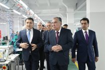 Президент страны Эмомали Рахмон в Душанбе сдал в эксплуатацию 7 крупных промышленных предприятий с более чем 4000 рабочими местами