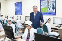 Глава государства Эмомали Рахмон в Муминабадском районе открыл негосударственное образовательное учреждение «Частный медицинский колледж»