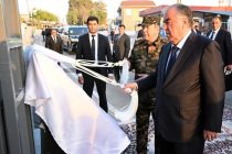 Глава государства Эмомали Рахмон в городе Кулябе открыл здание отдела Государственной службы «Мухофиза» Министерства внутренних дел