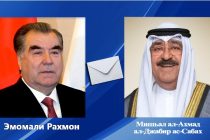 Лидер нации Эмомали Рахмон направил поздравительную телеграмму Эмиру Государства Кувейт Шейху Мишьалу ал-Ахмаду ал-Джабиру ас-Сабаху