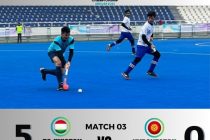 Сборная Таджикистана занимает второе место на Чемпионате Центральной Азии по хоккею на траве