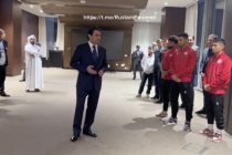 Президент Федерации футбола Таджикистана Рустами Эмомали выразил благодарность сборной команде Таджикистана