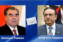 Президент Республики Таджикистан Эмомали Рахмон направил поздравительную телеграмму избранному Президенту Исламской Республики Пакистан Асифу Али Зардари
