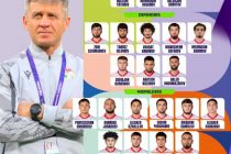 Футбол: Тренерский штаб сборной Таджикистана объявил состав команды на отборочные матчи ЧМ-2026 против Саудовской Аравии