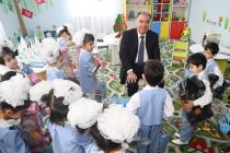 Президент Таджикистана Эмомали Рахмон в Бободжон Гафуровском районе сдал в эксплуатацию дошкольное образовательное учреждение «Мусаффо»