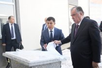 Президент Таджикистана Эмомали Рахмон в городе Истаравшане ввёл в эксплуатацию предприятие по производству полипропиленовых мешков ООО «Нур-пак»