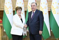 Президент Республики Таджикистан Эмомали Рахмон принял Директора-распорядителя Международного валютного фонда Кристалину Георгиеву