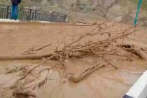 Сильный дождь в Исфаре подтопил сельскохозяйственные угодья и автодорожный мост