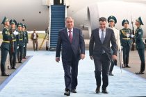 Президент Республики Таджикистан Эмомали Рахмон прибыл в город Астана Казахстана