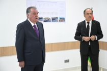 Президент Республики Таджикистан Эмомали Рахмон дистанционно сдал в эксплуатацию 3,7 км дороги, 550 метров лавинозащитного тоннеля и автомобильный мост в селе Барсем Шугнанского района