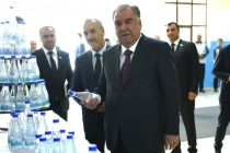 Лидер нации Эмомали Рахмон на территории Технологического парка Хорога открыл цеха по производству мясопродуктов и природных питьевых вод