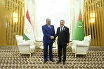 Лидер нации Эмомали Рахмон встретился с Председателем Халк Маслахаты Туркменистана Гурбангулы Бердымухамедовым