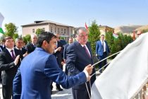 Президент Республики Таджикистан Эмомали Рахмон в Бальджуванском районе открыл Президентскую школу для одарённых учащихся