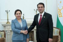 Рустами Эмомали провёл встречу с Председателем Сената Олий Мажлиса Республики Узбекистан Танзилой Нарбаевой