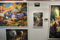 Художник из Таджикистана представляет свои работы на IV Фестивале искусства «ХОМАН» в Иране