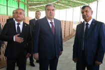 Рабочая поездка Главы государства Эмомали Рахмона в Дангаринский район началась с открытия кирпичного завода