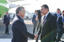 Президент Узбекистана Шавкат Мирзиёев прибыл с рабочим визитом в Таджикистан