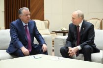 Президент Республики Таджикистан Эмомали Рахмон провел встречу с Президентом Российской Федерации Владимиром Путиным