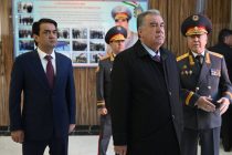 Президент Республики Таджикистан Эмомали Рахмон в городе Душанбе сдал в эксплуатацию новое здание отдела Министерства внутренних дел 1 в районе Сино