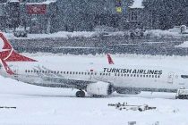 Turkish Airlines отменила более 60 рейсов из-за снегопада
