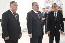 Президент Республики Таджикистан Эмомали Рахмон в Матчинском районе открыл 3 производственных сооружения в дистанционном формате