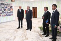 Президент Республики Таджикистан Эмомали Рахмон в городе Нуреке в дистанционном формате ввёл в эксплуатацию 8 объектов различного назначения