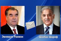Президент Республики Таджикистан Эмомали Рахмон направил поздравительную телеграмму Премьер-министру Исламской Республики Пакистан Шахбазу Шарифу
