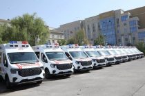 18 машин скорой помощи передали в некоторые районы Таджикистана