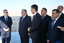 Лидер нации Эмомали Рахмон в Аштском районе ввёл в эксплуатацию солнечную электростанцию мощностью 250 МВт