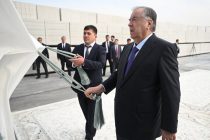 Президент Республики Таджикистан Эмомали Рахмон в городе Душанбе ввёл в эксплуатацию предприятие по выпуску строительных материалов ООО «Эко Блок»