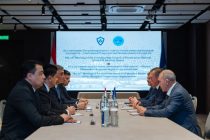 Хабибулло Вохидзода провел встречу Исполнительным секретарём Координационного совета генеральных прокуроров государств – участников СНГ Александром Баженовым