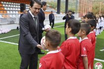 Президент Федерации футбола Таджикистана Рустами Эмомали принял участие в открытии Академии футбола ГБАО в Дарвазе