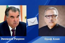 Президенти Ҷумҳурии Тоҷикистон Эмомалӣ Раҳмон ба Президенти Ҷумҳурии Исломии Покистон Ориф Алвӣ барқияи изҳори тасаллӣ ирсол намуданд