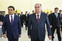 Президенти мамлакат Эмомалӣ Раҳмон дар шаҳри Душанбе корхонаи истеҳсоли макарони ҶДММ «Шаҳри зебои мо»-ро ба истифода доданд