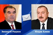 Президенти Ҷумҳурии Тоҷикистон Эмомалӣ Раҳмон ба Президенти Ҷумҳурии Озарбойҷон Илҳом Алиев барқияи табрикӣ ирсол намуданд