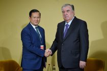 Президенти Ҷумҳурии Тоҷикистон Эмомалӣ Раҳмон бо Сарвазири Шоҳигарии Камбоҷа Ҳун Манет мулоқот намуданд