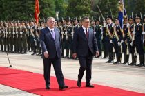 Маросими истиқболи Президенти Ҷумҳурии Қирғизистон Садир Жапаров дар Қасри миллат