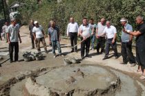 Дар ноҳияи Ашт соҳилҳои рӯди маҳаллӣ мустаҳкам карда мешаванд