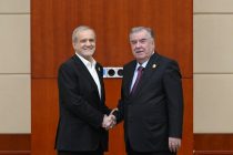 Президенти Ҷумҳурии Тоҷикистон Эмомалӣ Раҳмон бо Раиси Ҷумҳурии Исломии Эрон Масъуди Пизишкиён мулоқот намуданд